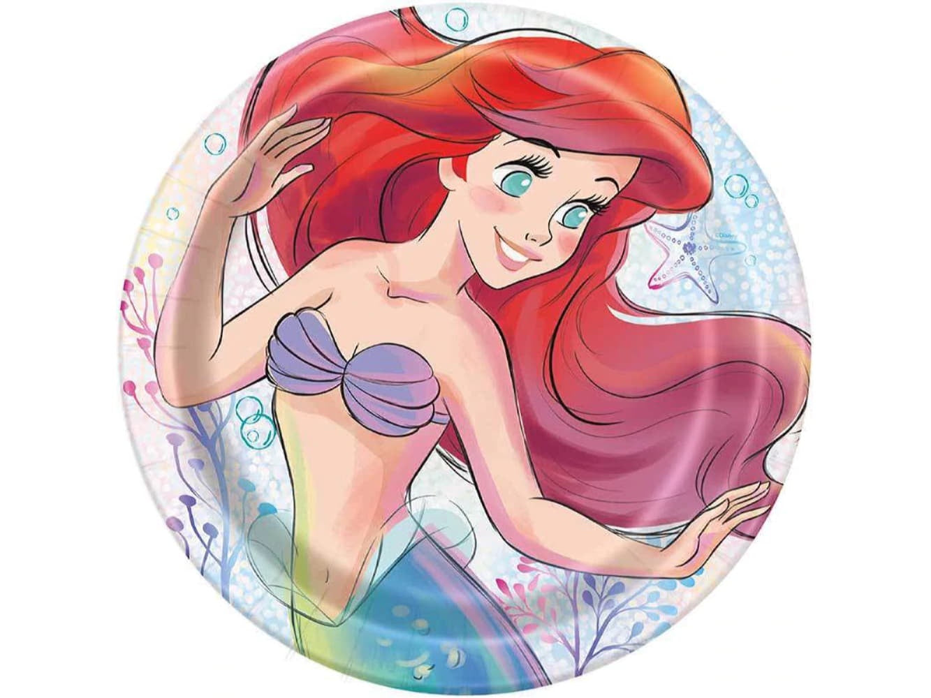 Disney Princess Ariel 9In Plates, 8/Pk