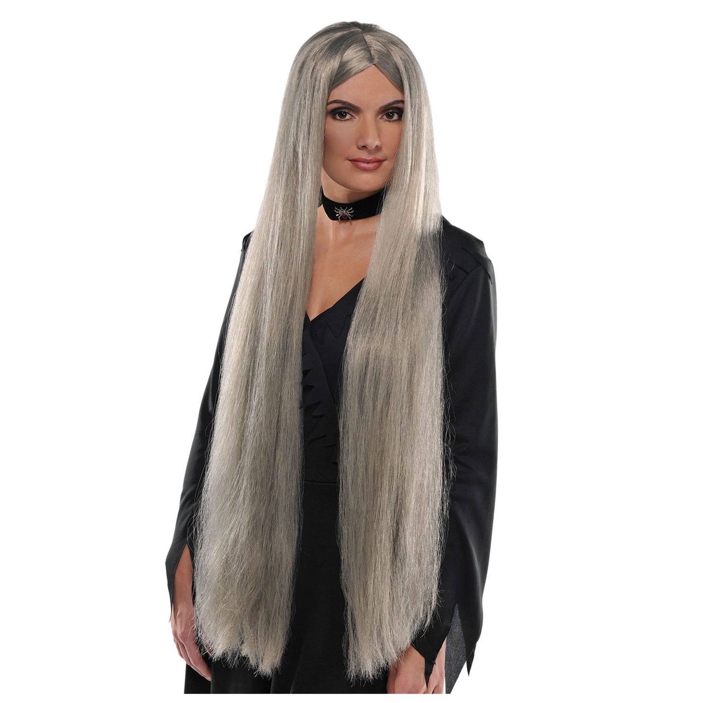 Extra Long Grey Wig 36In