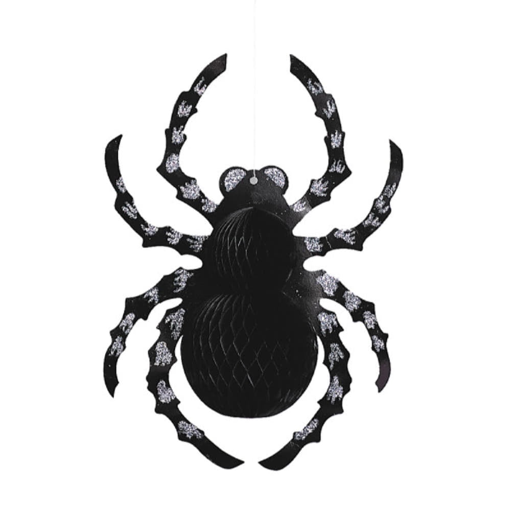Hanging Glitter Spider Decorating 14"