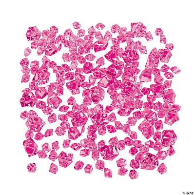 Hot Pink Acrylic Gems, 8Oz