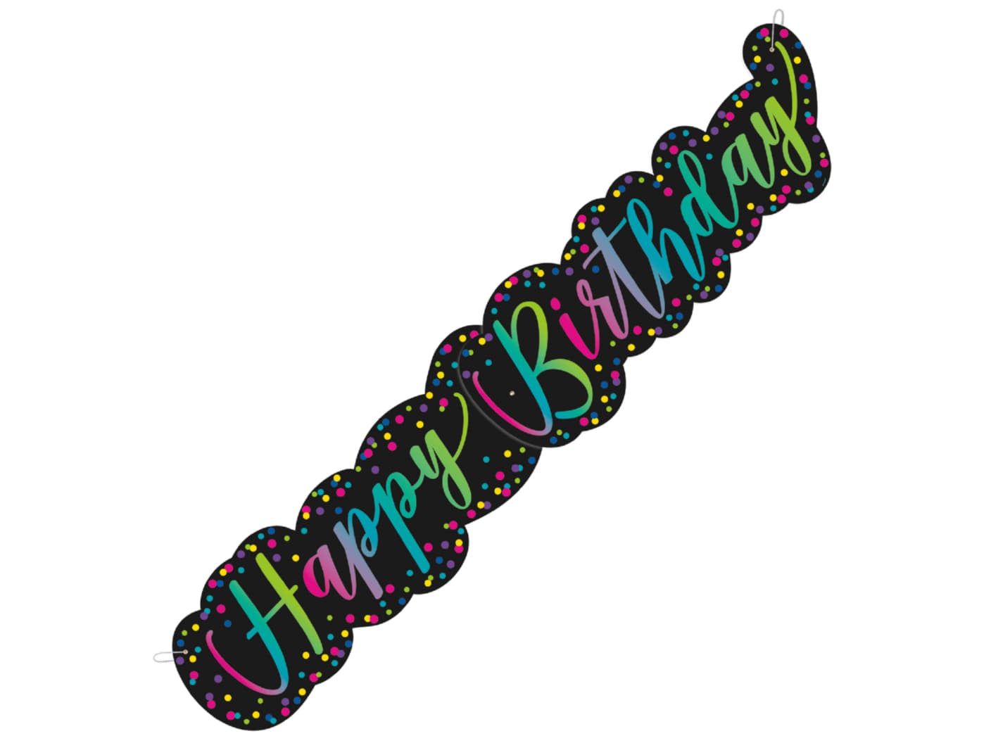 Giant Script Dots Birthday Banner