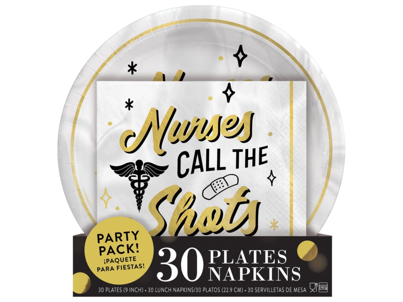 Nurses Call The Shots Value Pack-Plates/Napkins
