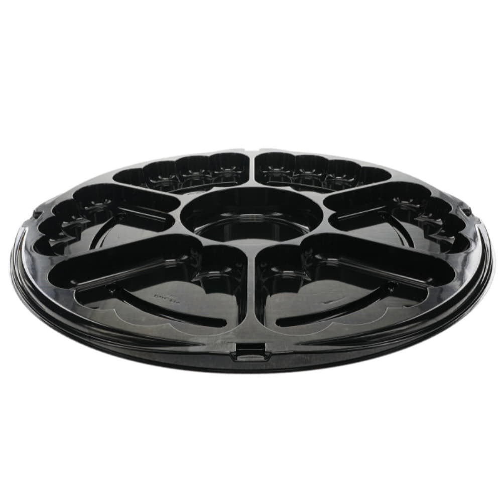 Pactiv 16" Round Sectional Plastic Tray, Each