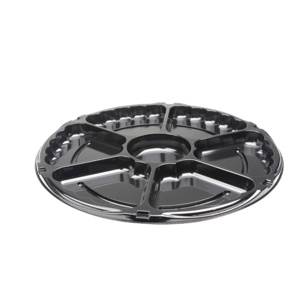 Pactiv 18" Round Sectional Plastic Tray, Each