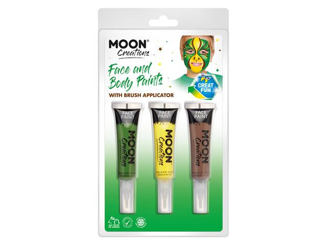 Moon Glow - Jungle Clamshell Face & Body Paint, 3/Pk
