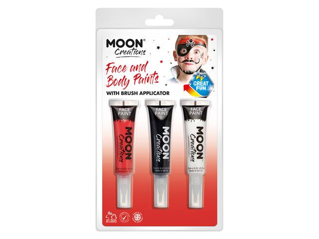 Moon Creations - Pirate Clamshell Face & Body Paint, 3/Pk