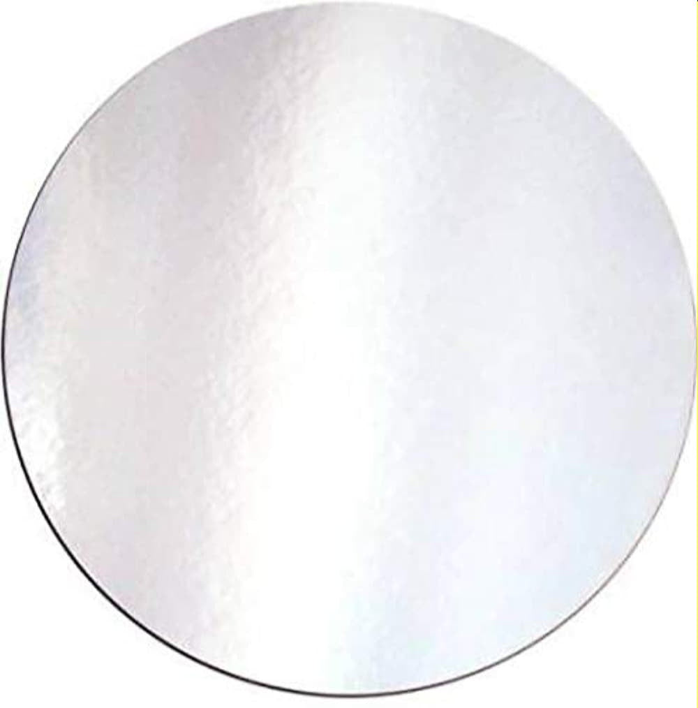 Enjay 7" Round Silver Cake Board, Each