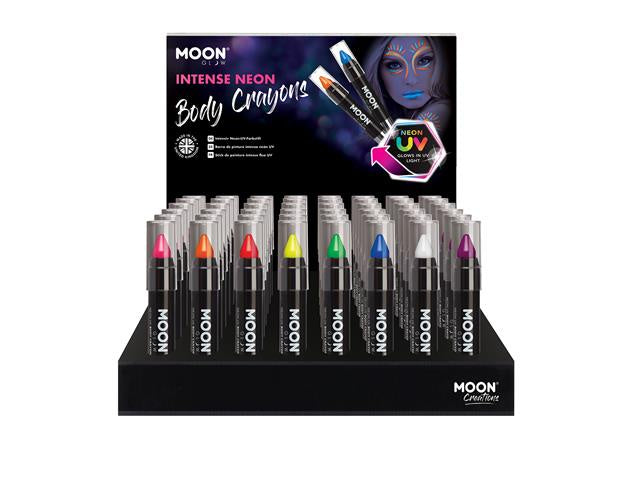Intense Neon UV Face & Body Crayon Sticks (48‑Pack)