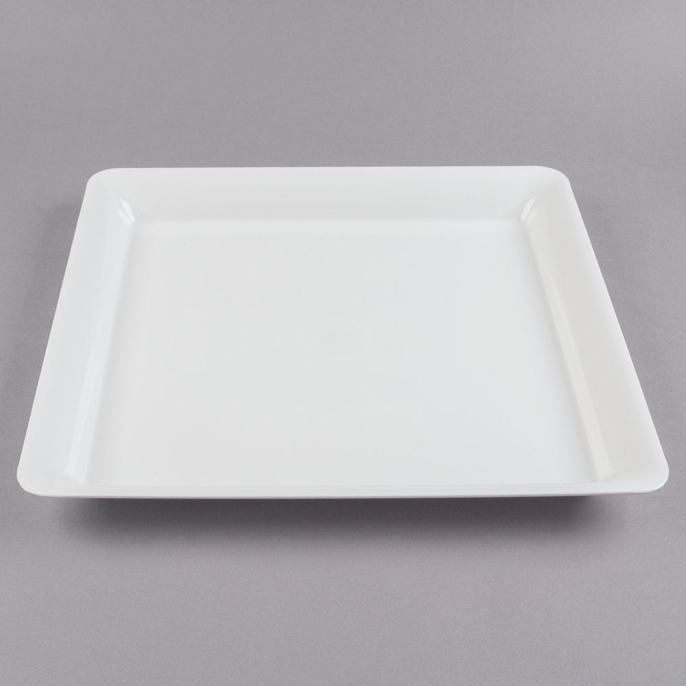 16 X16In Square Tray-White