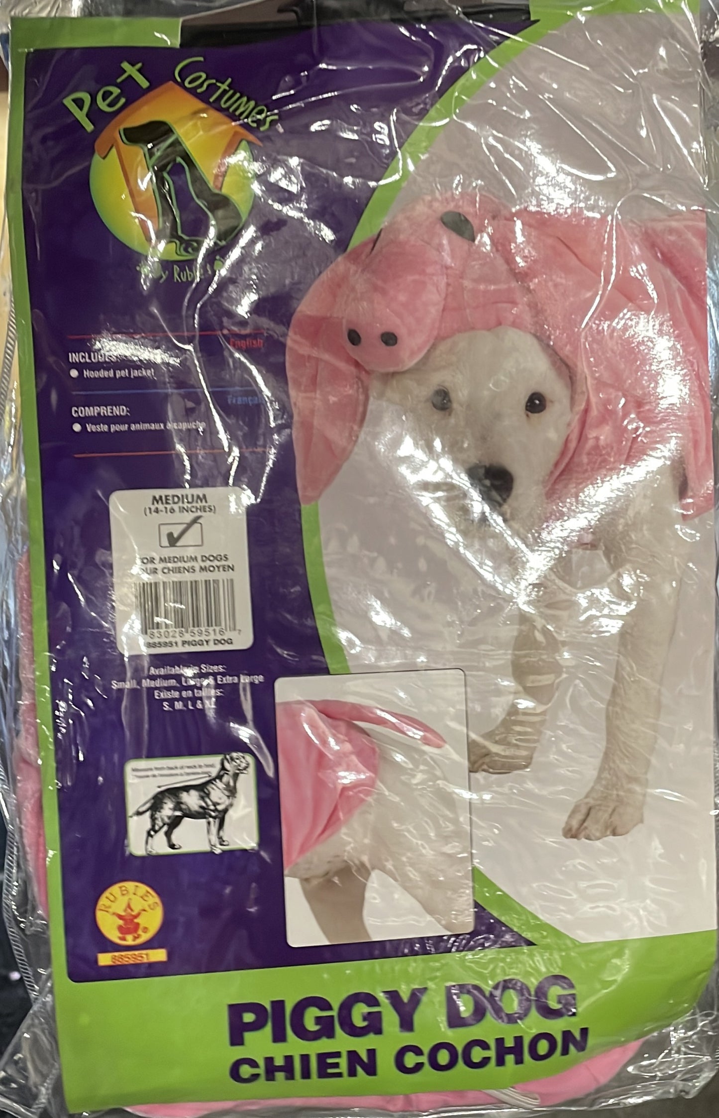 Piggy dog pet costume