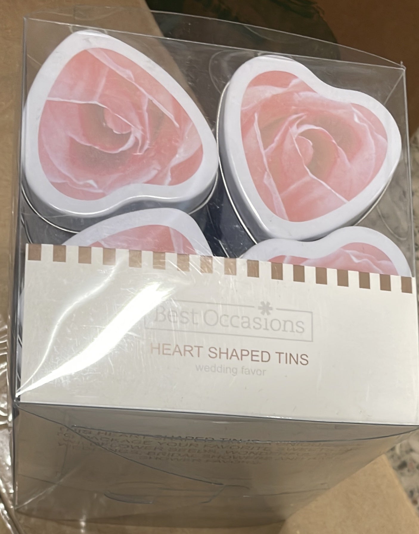 Heart shaped tins