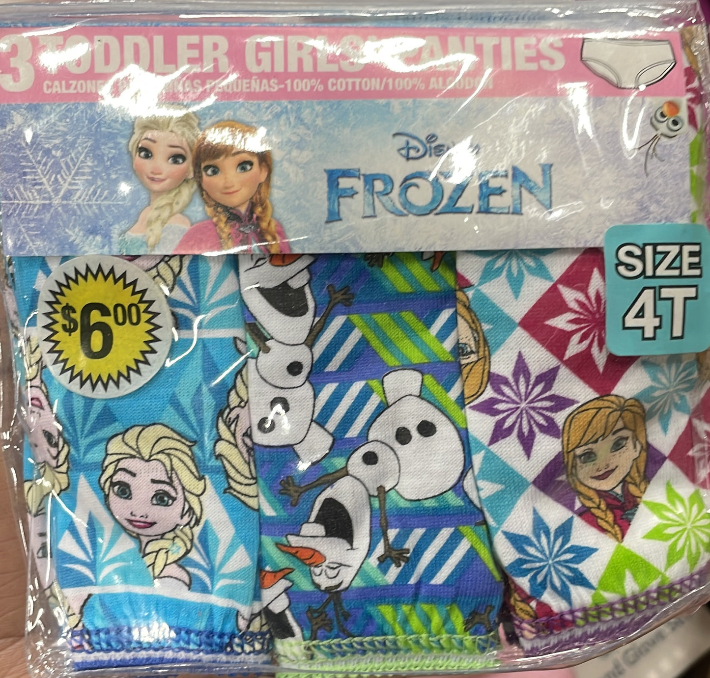 Disney FROZEN 3 TODDLER GIRLS PANTIES 2371