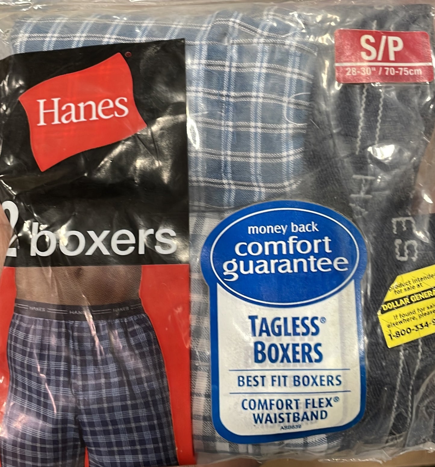 Hanes 2 boxers S/P 25625
