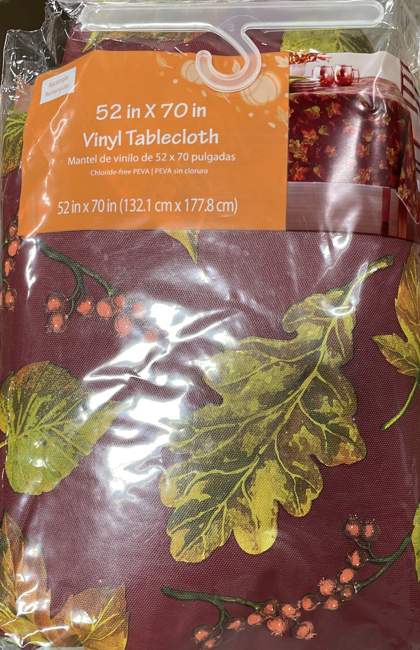 Vinyl Tablecloth 52 in * 70 in