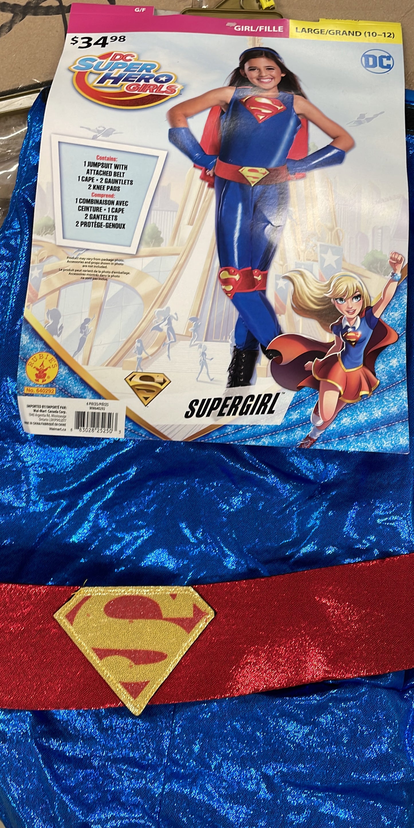 SUPERGIRL Costume LARGE(10-12)