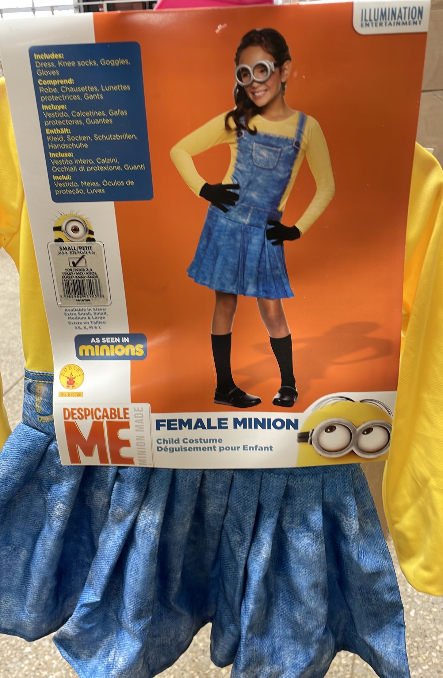 DESPICABLE ME FEMALE MINION SMALL (4-6)