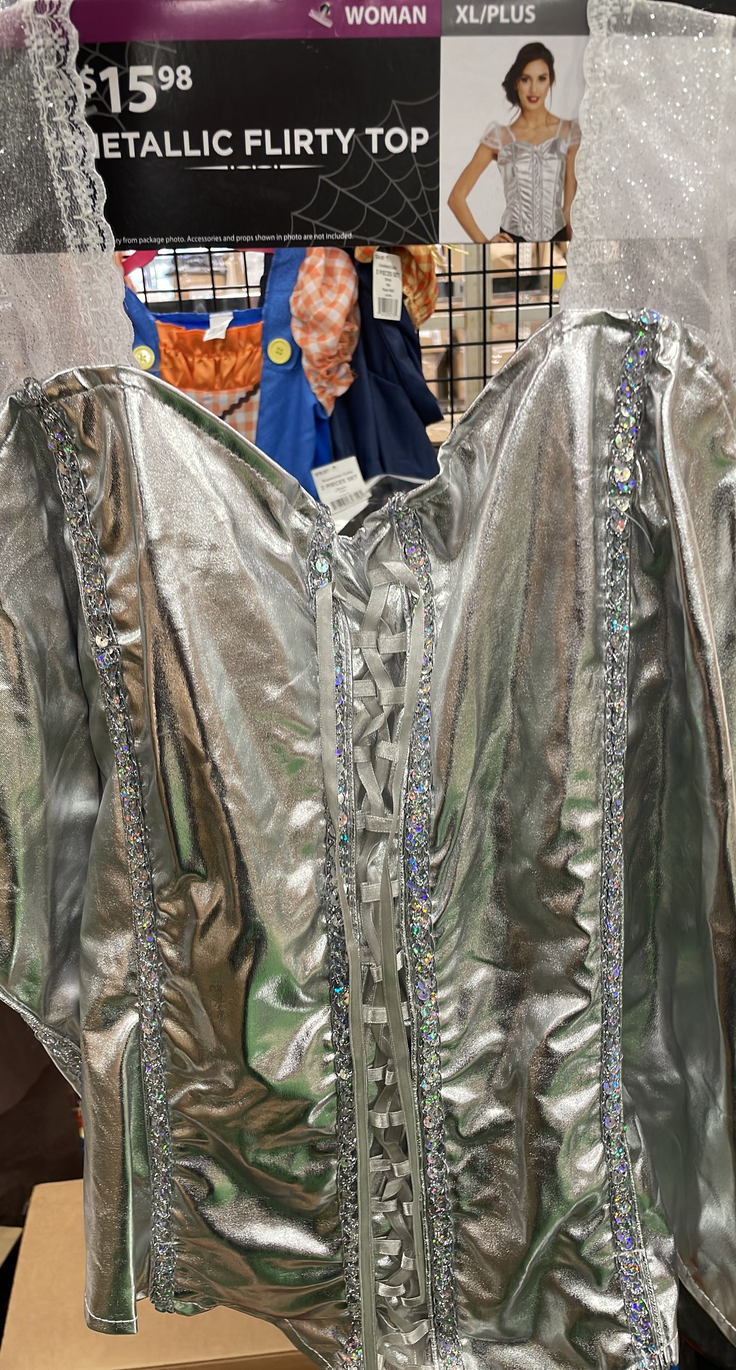 METALLIC FLIRTY TOP XL/PLUS