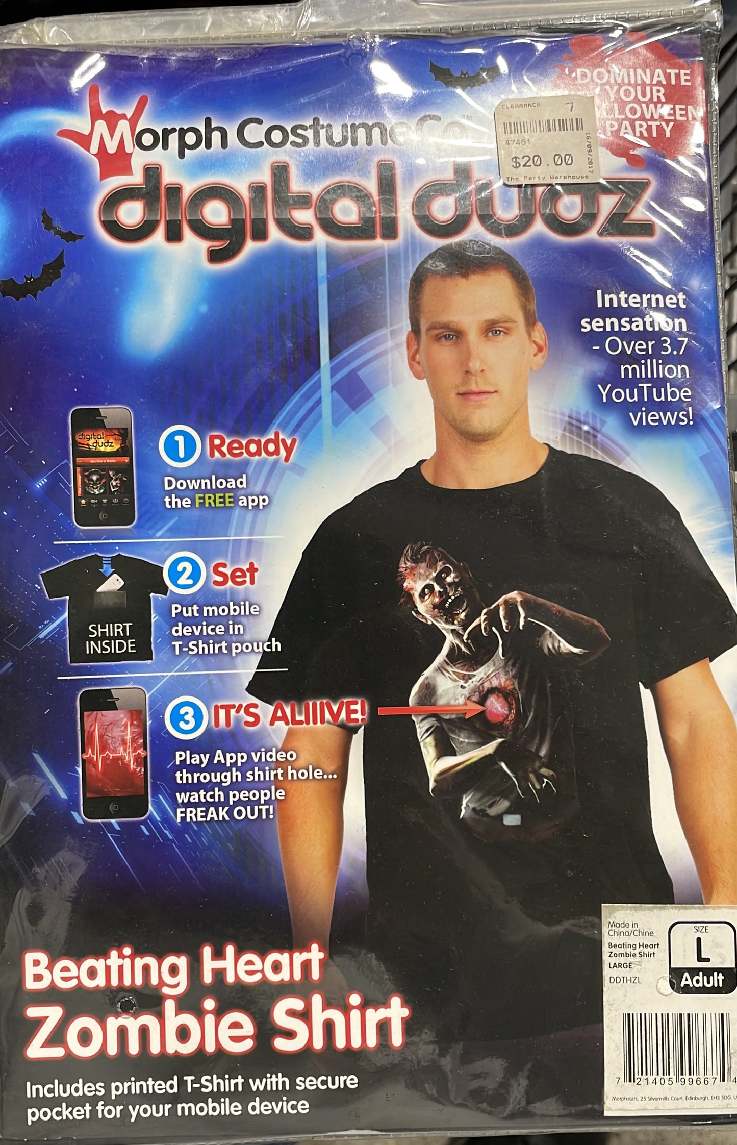 Beating Heart Zombie Shirt L