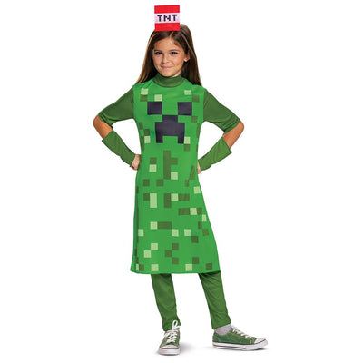 Minecraft Creeper Girl Costume-M(7-8)