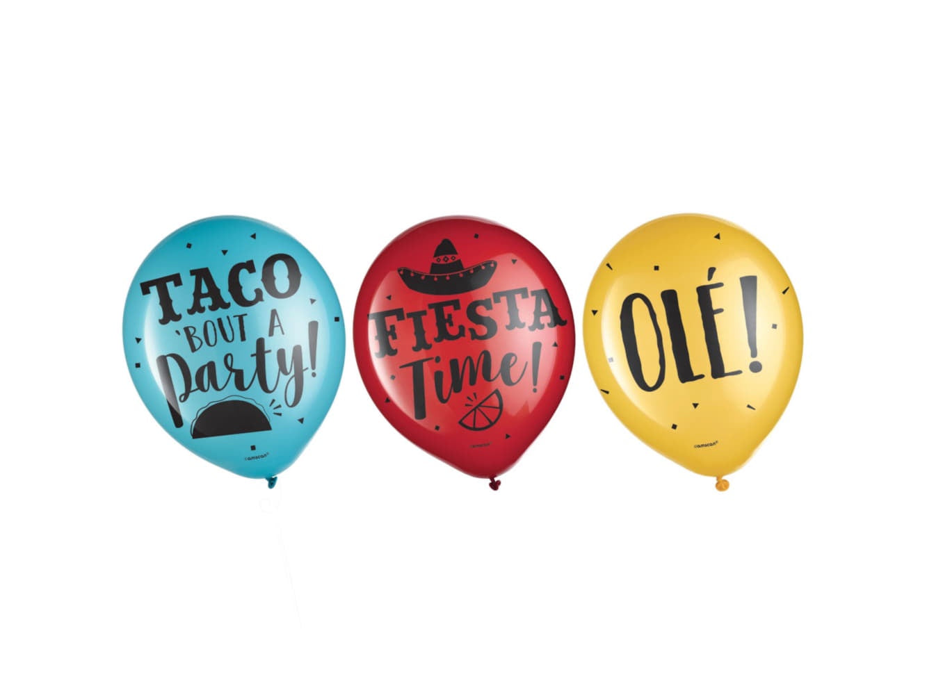 Fiesta Printed 12" Latex Balloons-15Pcs