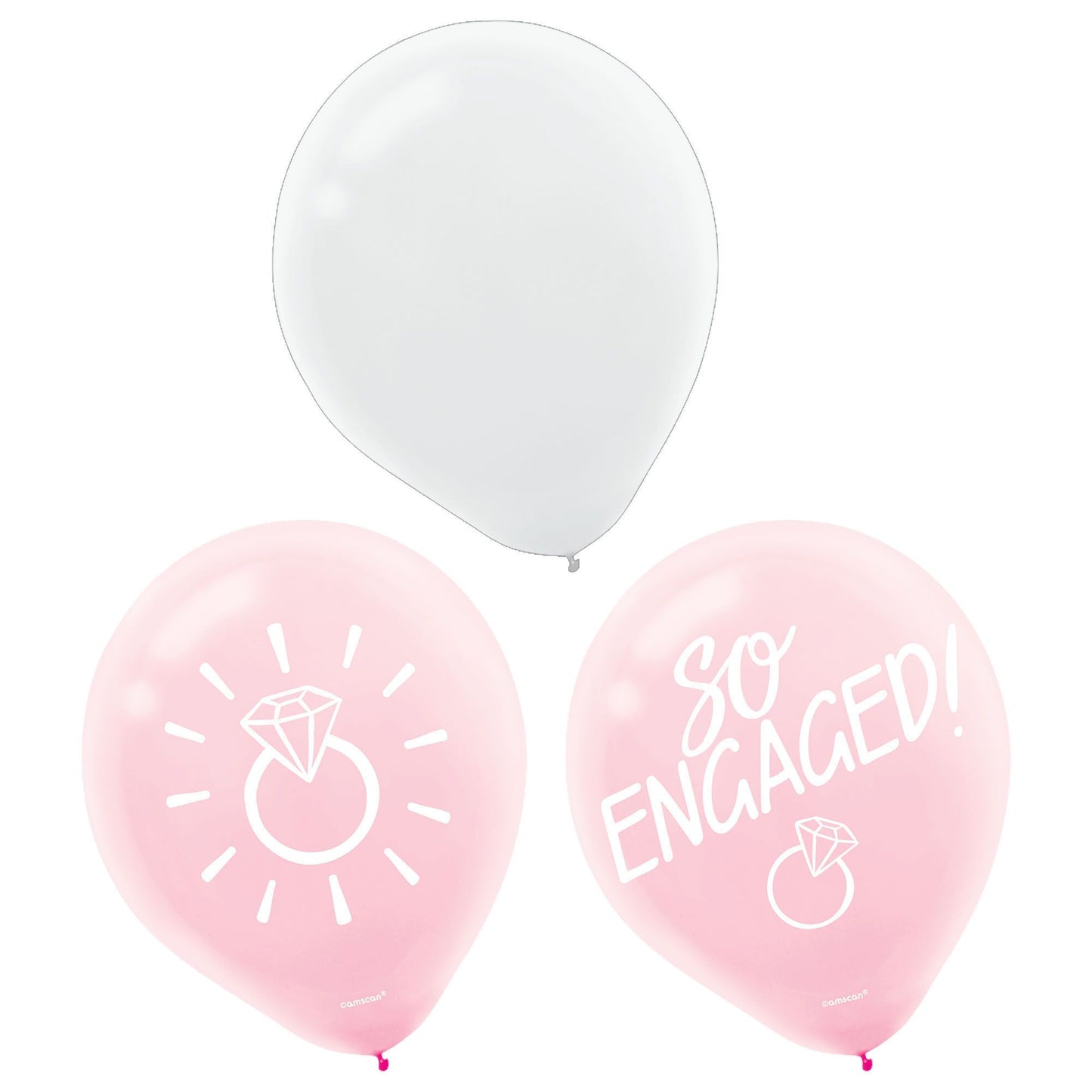 Blush Wedding Latex Balloons - 15Pk
