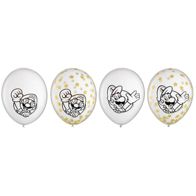 Super Mario™ Latex Balloons – 6 Pack