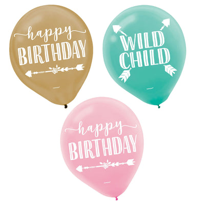 Boho Latex Balloons - 15Pcs