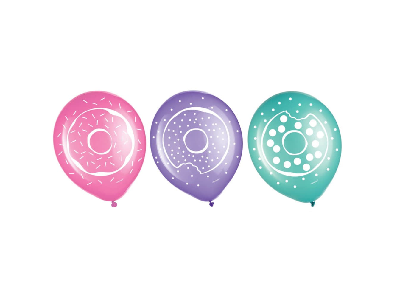 Donut Party 12" Latex Balloons-6Pk