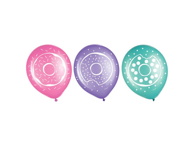 Donut Party 12" Latex Balloons-6Pk