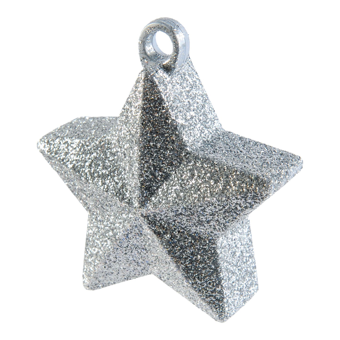 Silver Glitter Star Balloon Weight, 6Oz