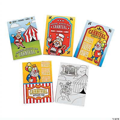 Paper Carnival Activity Pads, 12Pc