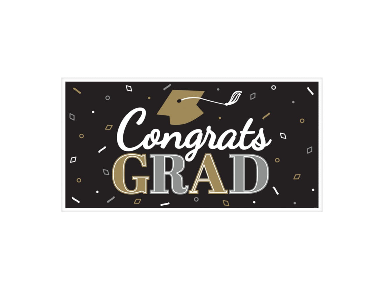 Grad Large Plastic Horizontal Banner, 65" X 33 1/2"