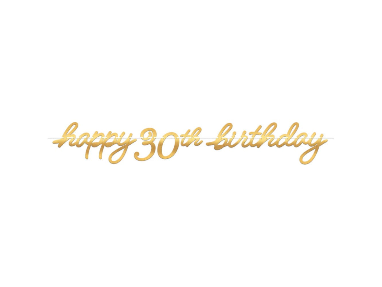 12' Golden Age Birthday 30Th Letter Banner