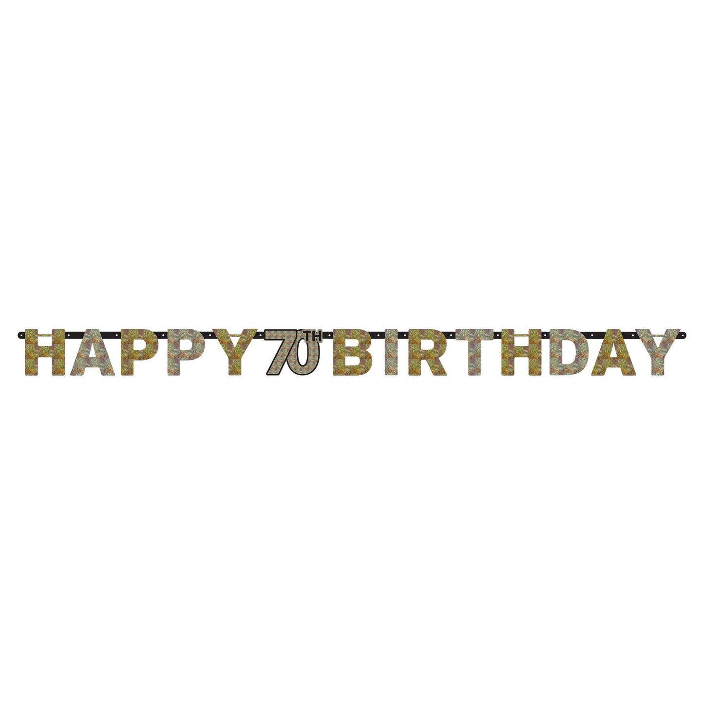 Sparkling 70Th Prismatic Letter Banner
