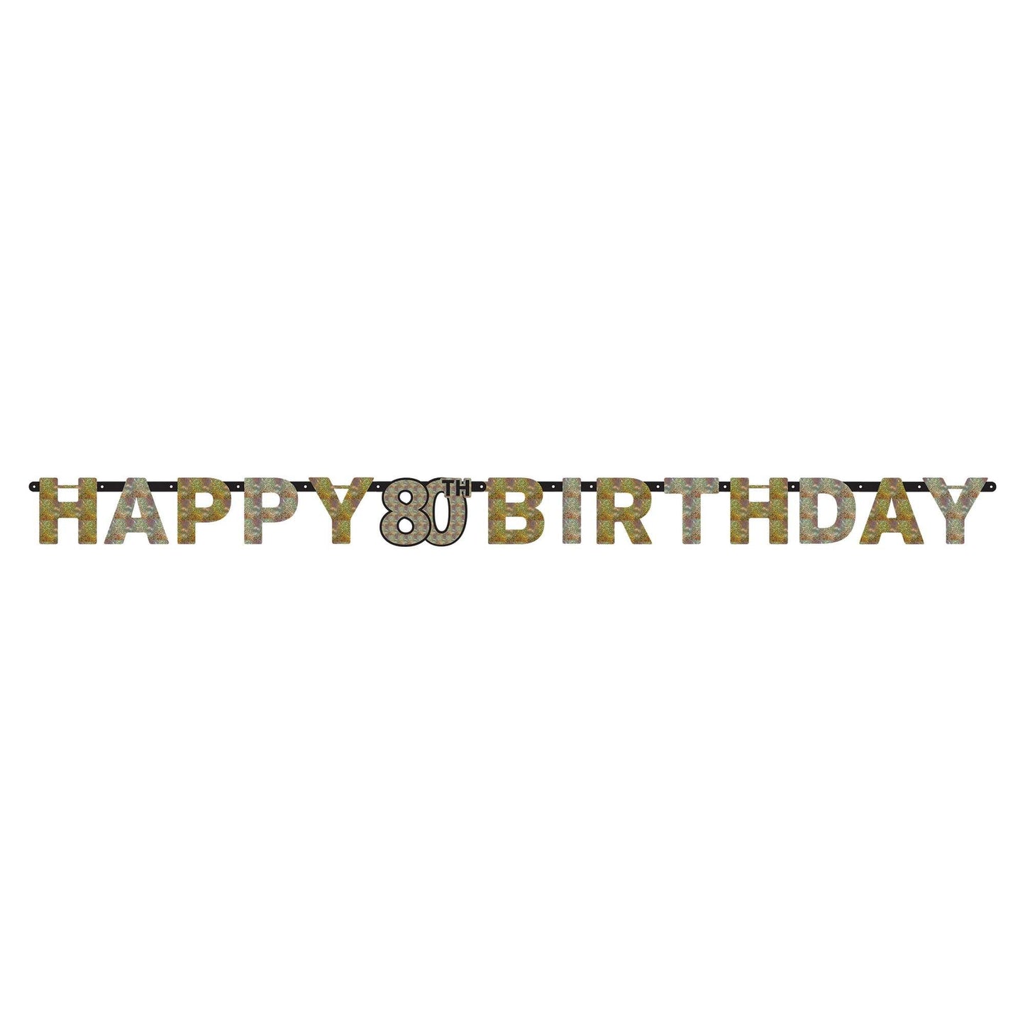 Sparkling Celebration 80 Prismatic Letter Banner