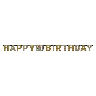 Sparkling Celebration 80 Prismatic Letter Banner