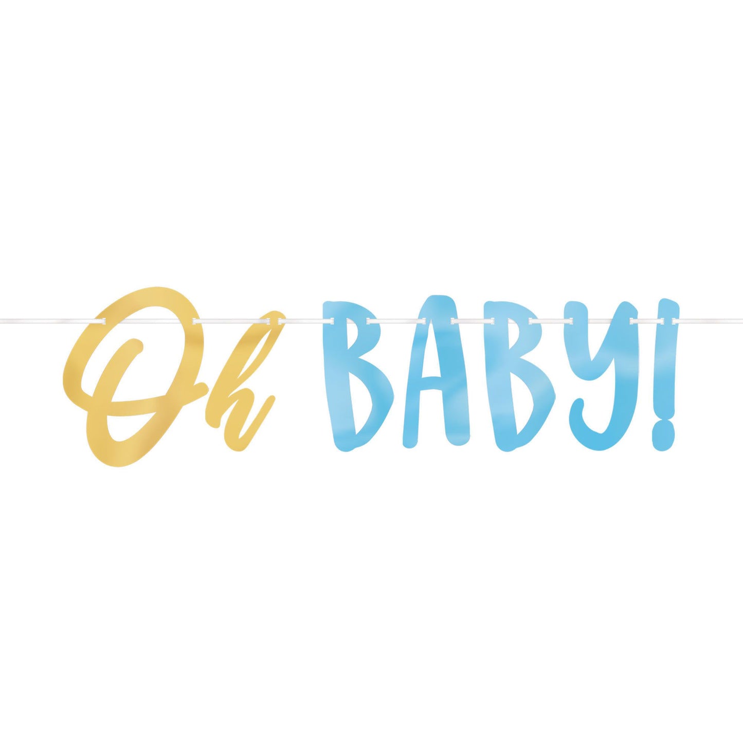 Oh Baby Letter Banner - Blue
