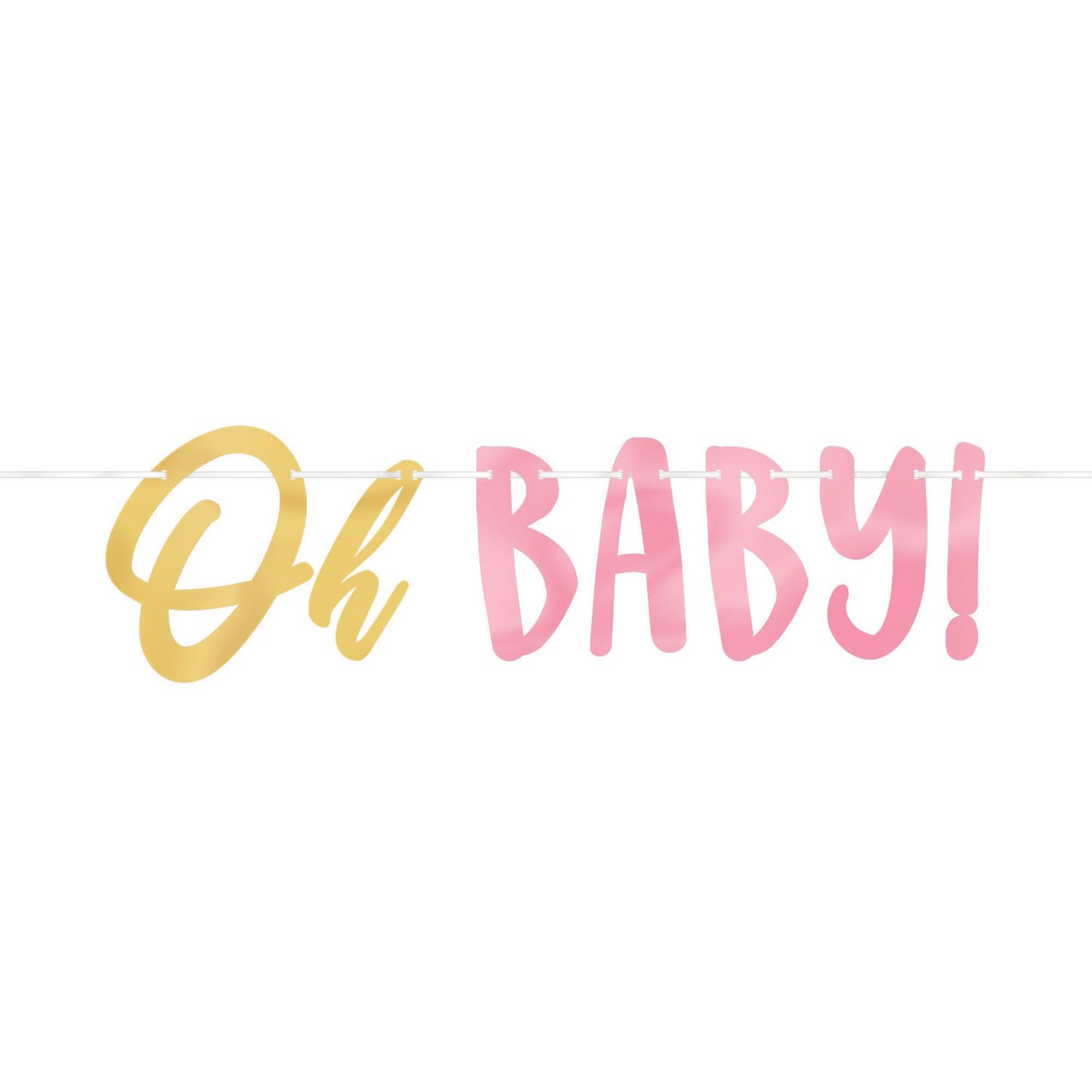 Oh Baby Letter Banner - Pink