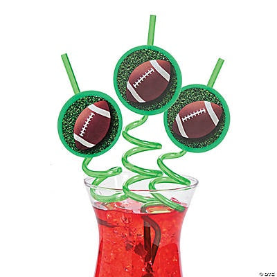 Football Plastic Straws
