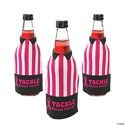 Tackle Breast Cancer Bottle Cover, 4" X 6 3/4"
