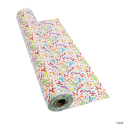Plastic Confetti Tablecloth Roll, 40" X 100 Ft.