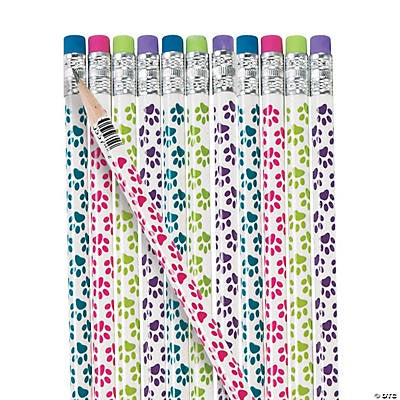 Wooden Paw Print Pencils