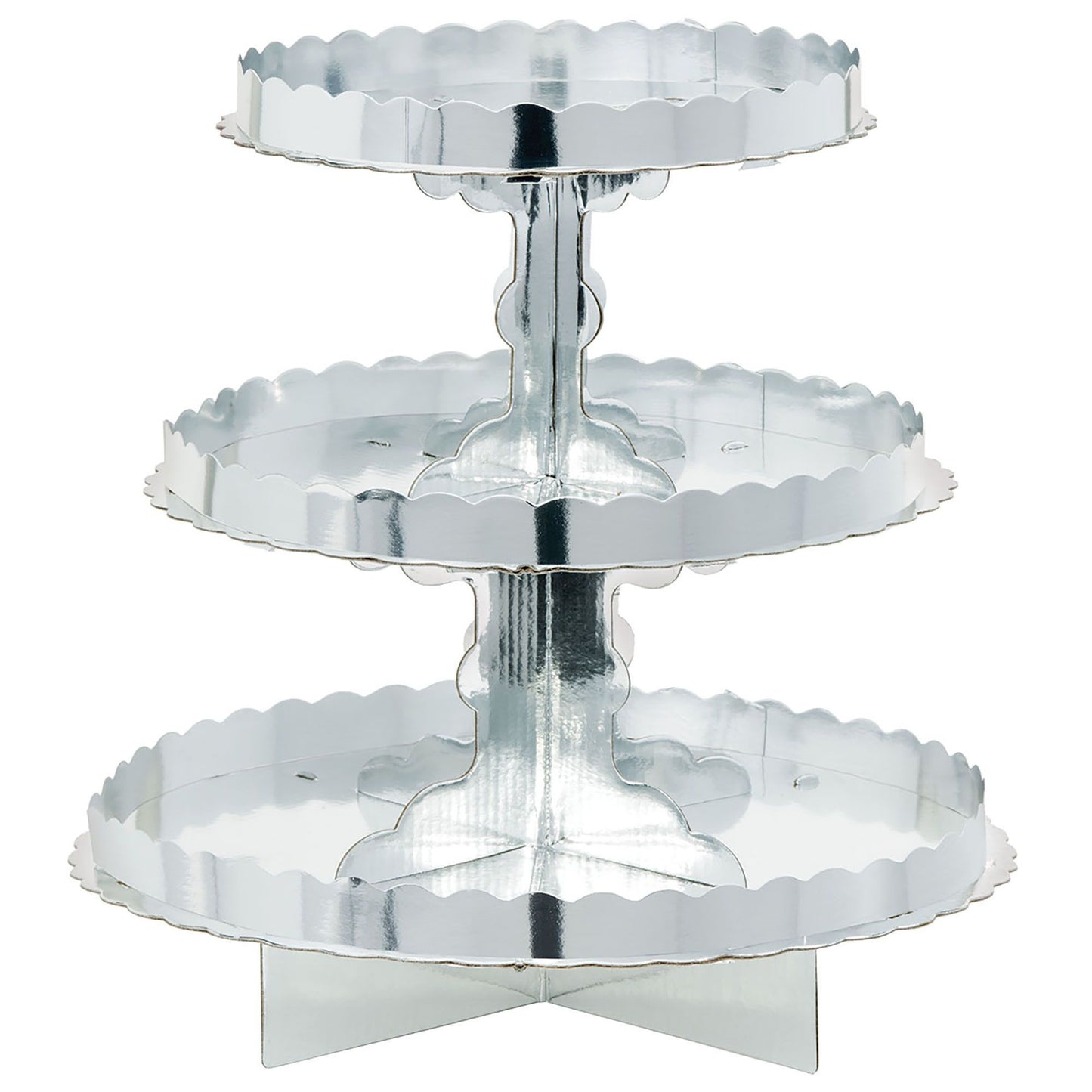 Treat Stand W/Border - Silver