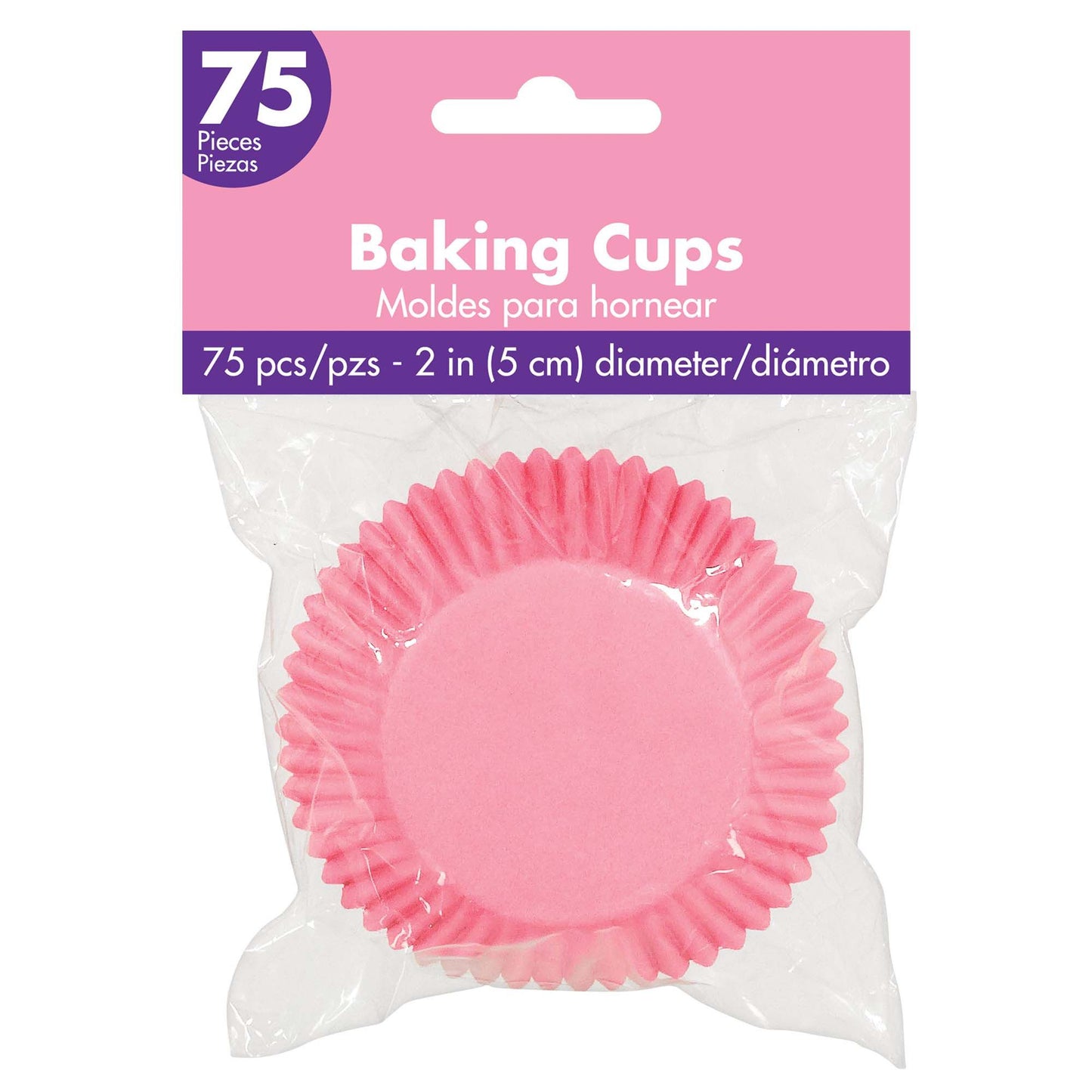 New Pink Baking Cups - 75Pcs