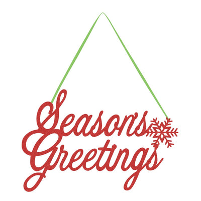 Seasons Greetings Glitter Sign