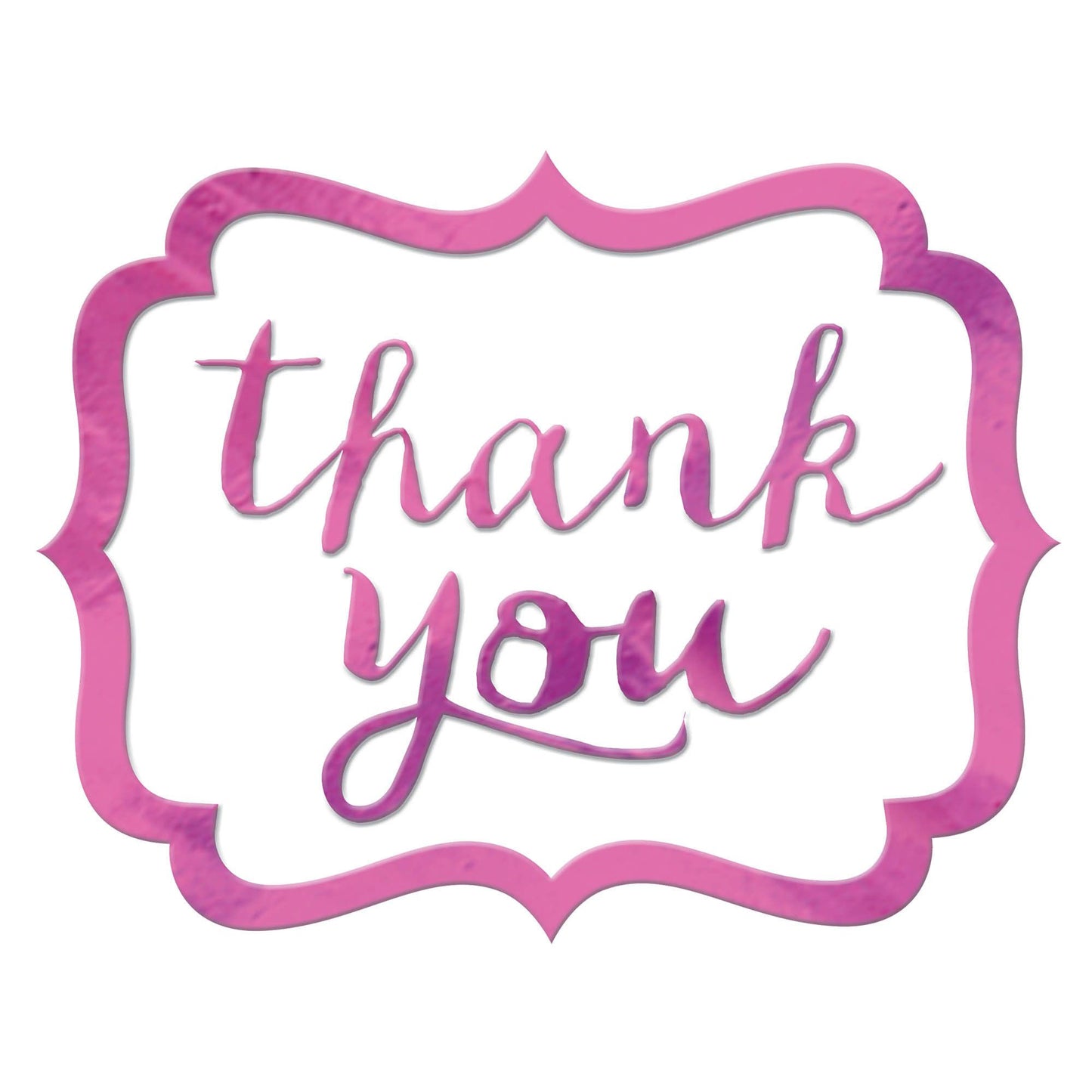 Thank You Stickers - Bright Pink