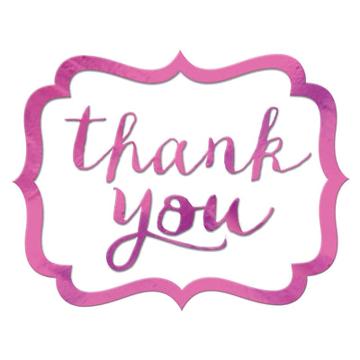 Thank You Stickers - Bright Pink
