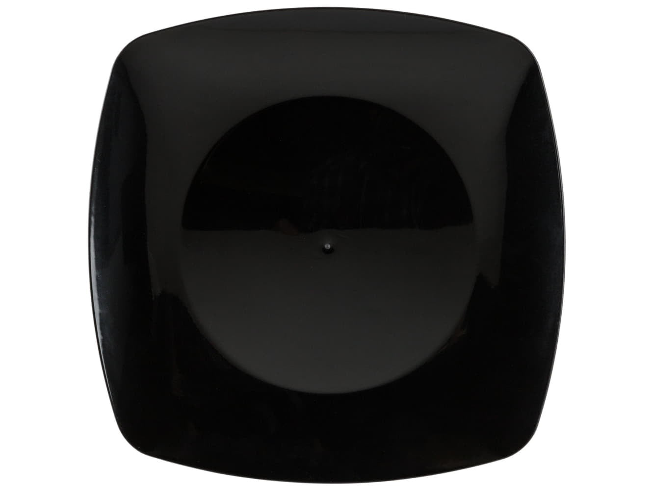 10" Black Plastic Square Plate-10/Pk