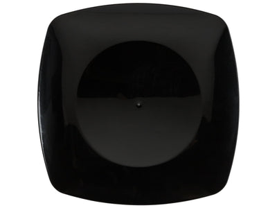 10" Black Plastic Square Plate-10/Pk
