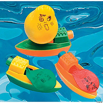 Favor Pack - 6 Balloon Racer Boats, 3 1/2"